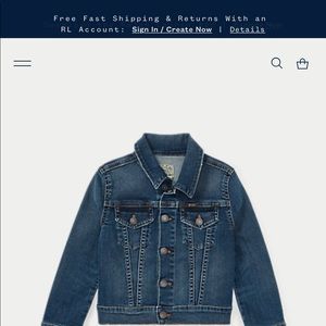 Ralph Lauren Polo stretchy jean jacket, size 24 M